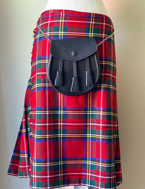 Medieval Renaissance Scottish Kilt Leather Day Sporran Gem