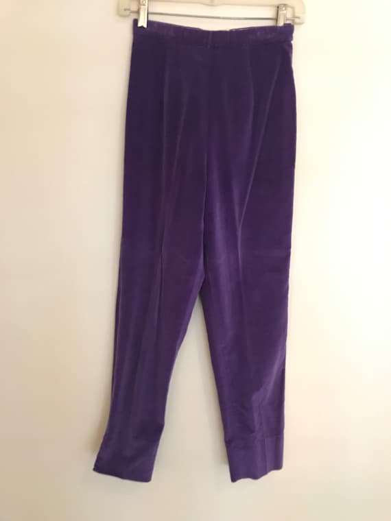 Vintage 1960’s Highwaisted Purple “Pantino” Velvet