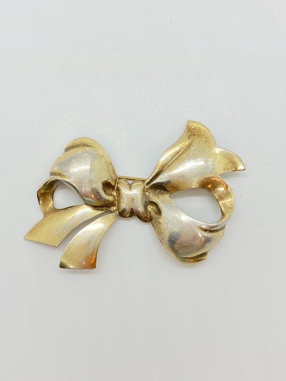 1950’s Monet Sterling Silver Bow Brooch Pin