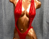 Hydra, Red Mystique, American made, Classic Slingshot, thong back, one piece, swimsuit, bathing suit, sexy swimwear