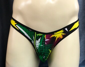 Crete, American Made, contoured front, thong back bottom, with contrasting trim, bikini, swimsuit, underwear, bathing suits