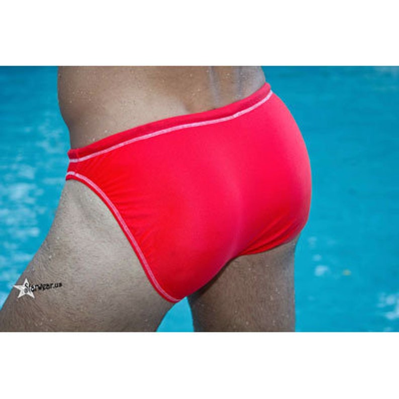 Mullock bathing suits starwear.us, Coral American made Full cut swim brief