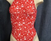 Dakota American Made, Starwear.us, 4 back cuts, gorgeous high neck, one piece, thong back, bikini, swimsuit, bathing suits,