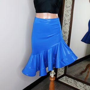 Brilliant Blue Latin Dance Practice Skirt