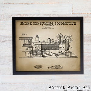 Railroad Patent Prints. Locomotive Patent Prints. Train Wall Art Prints. Vintage Trains. Train Art. Train Decor. Train Nursery Art Prints.