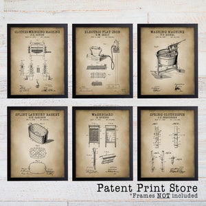 Laundry Room Patent Art Prints. Laundry Room Sign. Laundry Room Art. Patent Prints. Laundry Room Decor. Laundry Room Prints. 208