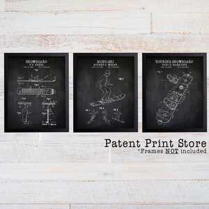 Snowboard Patent Art. Snowboard Art. Snowboarder Gift. Snowboard Poster. Snowboarding Art. Snowboarding Patent Wall Art. Snowboard Decor.