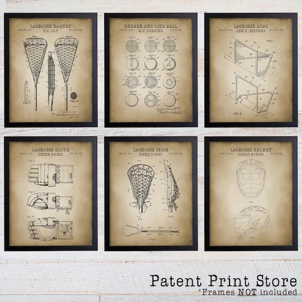 Vintage Lacrosse Patent Print Set. Lacrosse Art Prints. Lacrosse Prints. Lacrosse Nursery Decor. Lacrosse Lacrosse Decor. Lacrosse Gifts.281