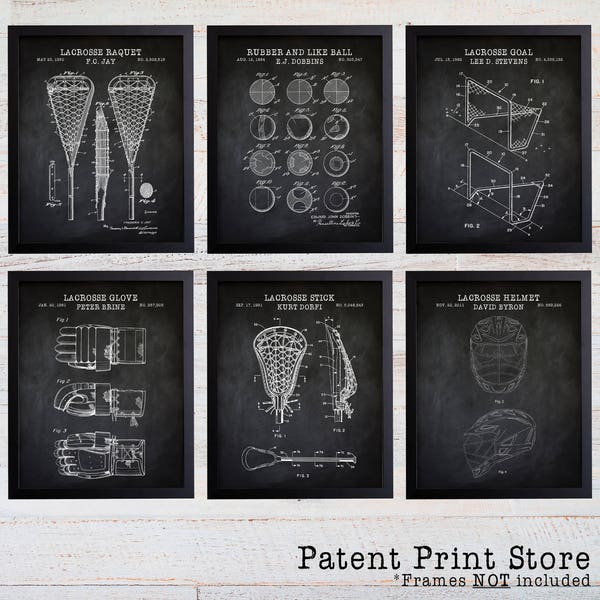 Vintage Lacrosse Patent Print Set. Lacrosse Art Prints. Lacrosse Prints. Lacrosse Nursery Decor. Lacrosse Lacrosse Decor. Lacrosse Gifts.281