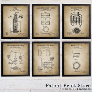 Whiskey Patent Prints. Patent Art. Whiskey Patent Wall Art. Gift for Men. Gift for Him. Man Cave Decor. Man Cave Wall Art. Bar Decor. 257