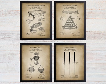 Billiards Patent Prints. Billiards Poster. Billiard Room Art. Billiard Room Decor. Pool Room Art Prints. Billiards Art. Pool Table. 274