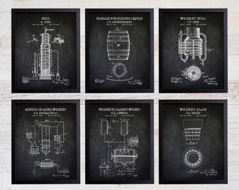 Whiskey Patent Prints. Patent Art. Whiskey Patent Wall Art. Gift for Men. Gift for Him. Man Cave Decor. Man Cave Wall Art. Bar Decor. 257