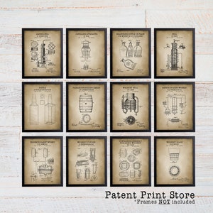 Whiskey Art Prints. Whiskey Patent Art. Whiskey Gift. Bourbon Whiskey. Bar Pub Wall Art. Man Cave Decor. Man Cave Art. Gift for Him. 238