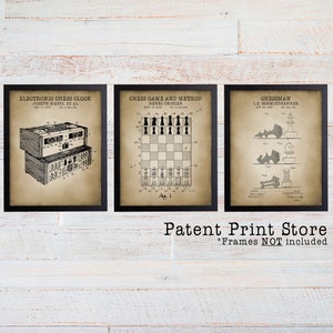 Chess Patent Art. Chess Patent Prints. Chess Wall Art. Chess Gift. Chess Poster. Chess Decor. Chess Board. Chess Board Patent. Chess Club.