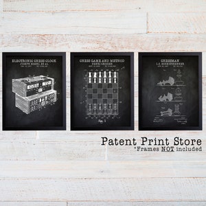 Chess Patent Art. Chess Patent Prints. Chess Wall Art. Chess Gift. Chess Poster. Chess Decor. Chess Board. Chess Board Patent. Chess Club.