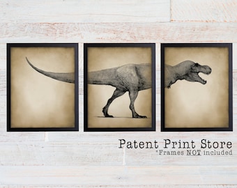 Tyrannosaurus Rex Art Prints, Dinosaur Nursery Decor