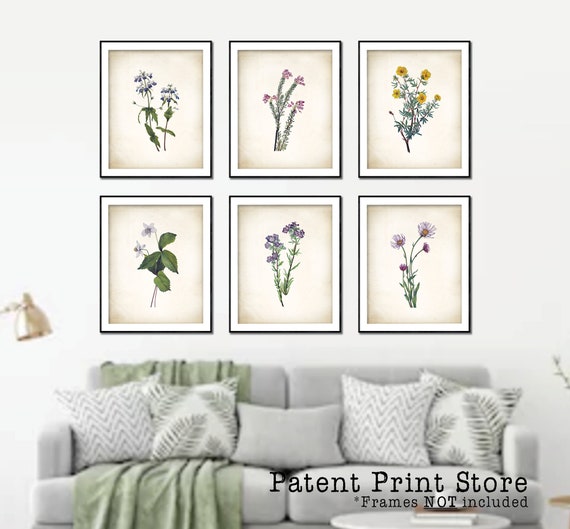 Wildflower Botanical Print Set. Flower Art. Flower prints. Wildflower Art Prints. Botanical Prints. Farmhouse Art Prints. Flower Wall Art..