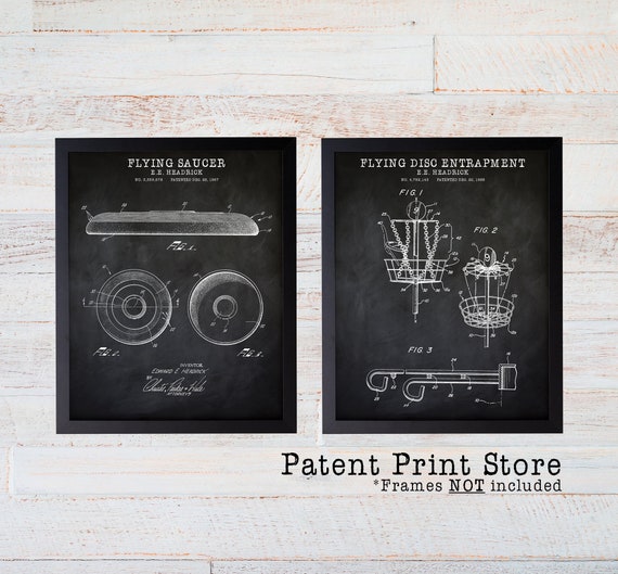 Frisbee Wall Art. Frisbee Patent Print Set. Frisbee Art. Frisbee Prints. Frisbee Golf. Disc Golf. Disc Golf Patent Poster. Frisbee Poster.