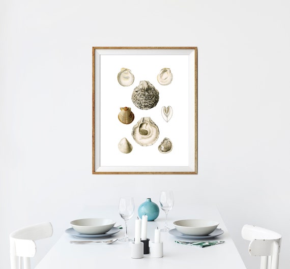 Beach Art. Seaside Wall Art, Seashell Art, Farmhouse Beach Decor, Beach Signs, Ocean Wall Art, Coastal Decor, Beach House, Coastal Prints