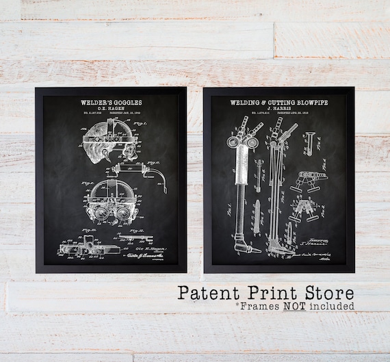 Welding Patent Prints. Welding Art Prints. Patent Poster. Welding Goggles. Welding Torch. Contractor. Construction. Mechanic. Welder Gift.