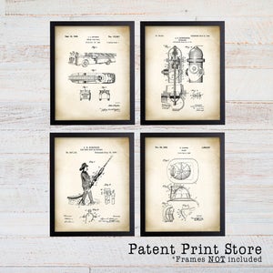 Firefighter Patent Prints. Fireman Patent Prints. Firetruck Wall Art. Boy Nursery. Boy Bedroom. Firefighter Gift. Fireman Gift. Firetruck. image 2