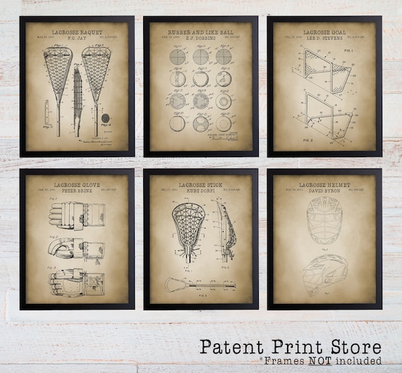 Vintage Lacrosse Patent Print Set. Lacrosse Art Prints. Lacrosse Prints. Lacrosse Nursery Decor. Lacrosse Lacrosse Decor. Lacrosse Gifts.281