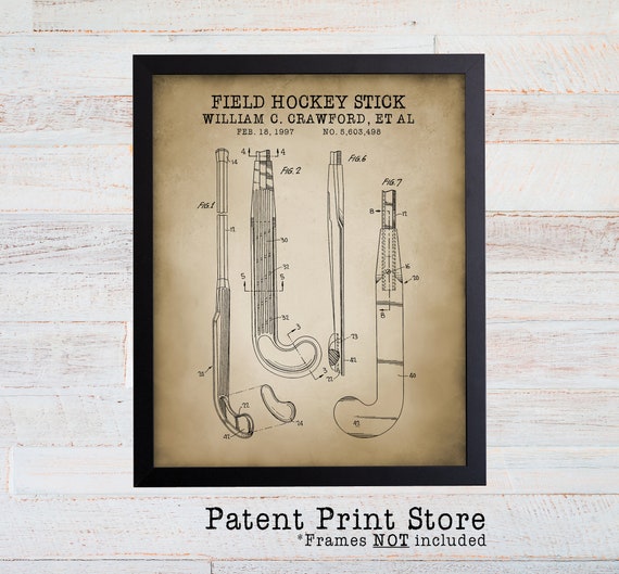 Field Hockey Field Stick Print. Field Hockey Patent Print. Field Hockey Poster. Field Hockey Art. Field Hockey Decor. Sports Wall Art Print.