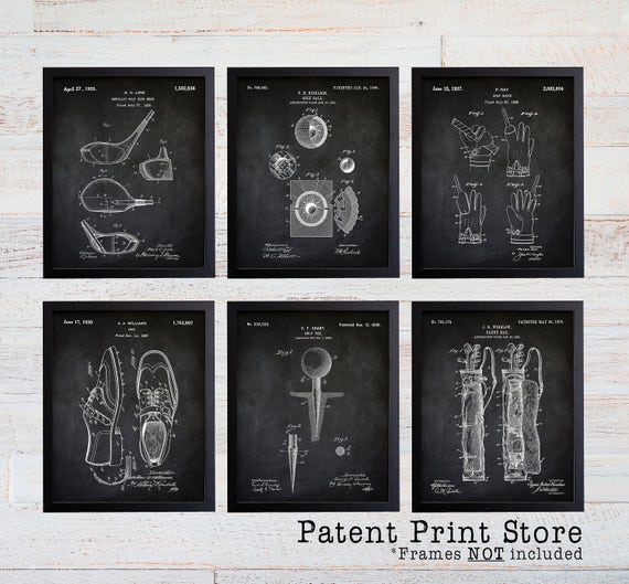 Golf Gift for Men. Golf Patent Prints. Golf Patent Art Golf Patent Wall Art. Golf Gift. Gift for Him. Man Cave Decor. Man Cave Art. Golf Art