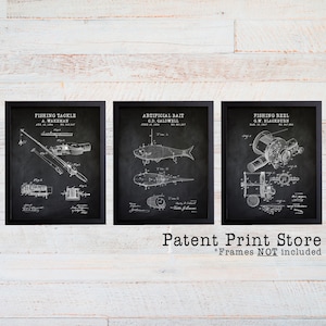 Fishing Patent Prints. Fishing Prints. Fishing Posters. Fathers Day Gift. Gift for Him. Fishing Art. Fishing Wall Art. Fishing Decor. 280