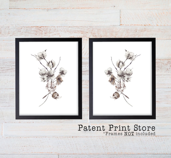 Watercolor Cotton Prints. Farmhouse Decor. Farmhouse Sign. Farmhouse Wall Art. Farmhouse Wall Decor. Botanical Print Set. Botanical Art. 157