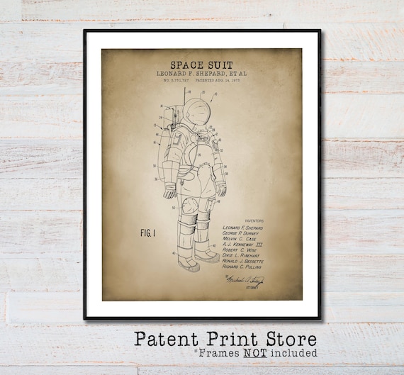 Space Suit Patent Print. Astronaut Space Suit Design. NASA Space Suit. NASA Art Prints. Astronaut Patent Prints. Science Art Prints.