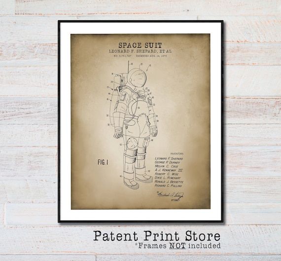 Space Suit Patent Print. Astronaut Space Suit Design. NASA Space Suit. NASA Art Prints. Astronaut Patent Prints. Science Art Prints.