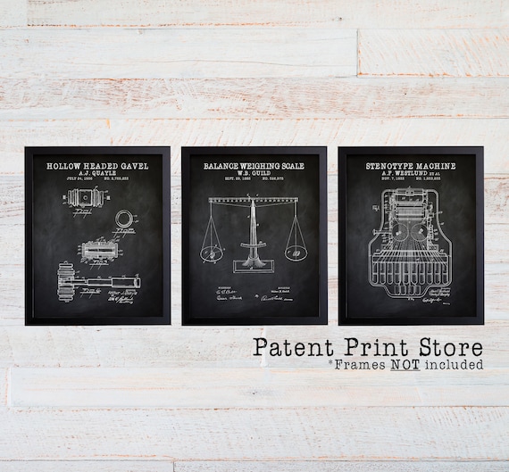 Lawyer Patent Art. Attorney Office Decor Prints. Lady Justice. Law. Lawyer. Judge. Court. Law Student Gift. Attorney Patent Print Set. 234