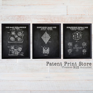 Dungeons and Dragons Gift. Dungeons and Dragons Dice Patent Art. DnD Wall Art. Dungeons and Dragons Poster. Dungeon Master. DnD Art Print