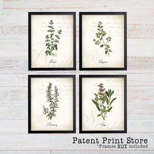 Herb Botanical Art Prints. Herb Prints. Herb Wall Art. Botanical Print. Kitchen Art Prints. Dining. Botanical Wall Art. Farmhouse Decor. 124