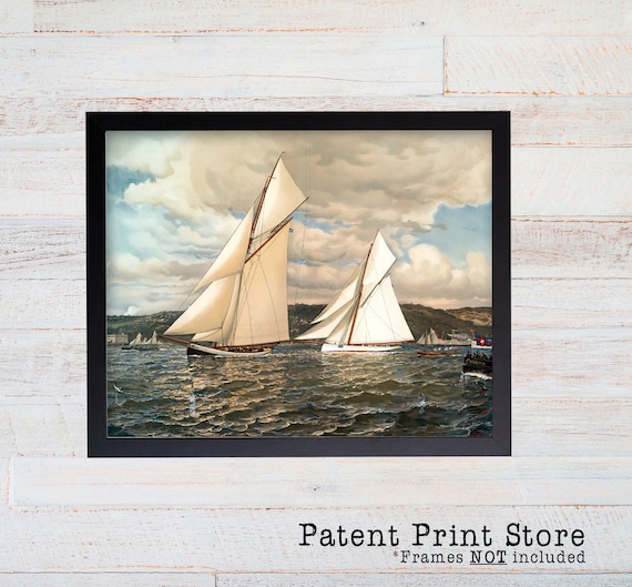 Sailboat Print. Sailboat Art. Sailboat Decor. Nautical Decor. Nautical Wall Decor. Beach House Decor. Beach House Art. Coastal Wall Art. 41