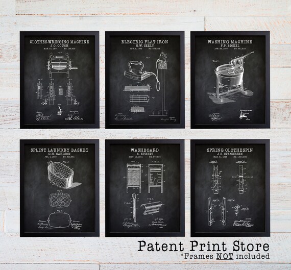 Laundry Room Patent Art Prints. Laundry Room Sign. Laundry Room Art. Patent Prints. Laundry Room Decor. Laundry Room Prints. 208