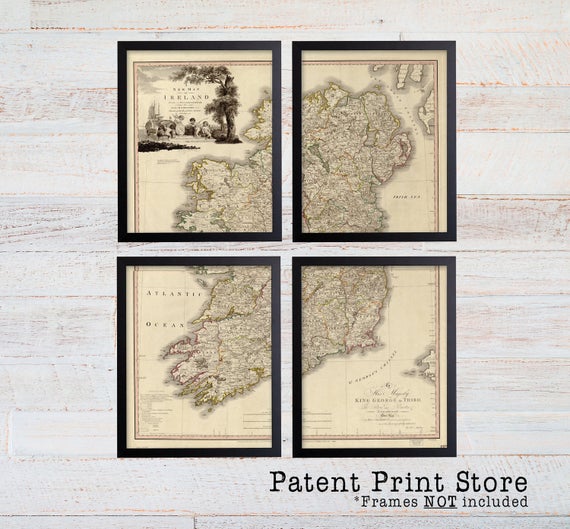 Antique Ireland Map. Ireland Print. Ireland Art. Map Decor. Map of Ireland. Irish Art. Ireland Art. Ireland Decor. Ireland Wall Art. 138