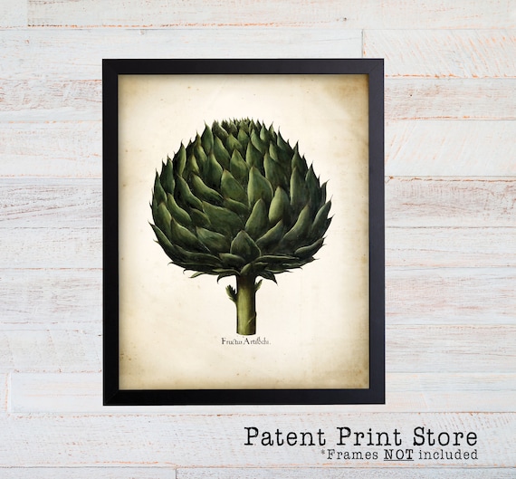 Vintage Artichoke Print. Botanical Print. Besler Artichoke Art. Antique Botanical Prints. Wall Art. Farmhouse Decor. Dining Room Art. 099