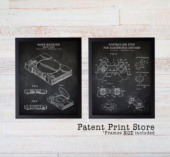 Playstation Patent Poster. Video Game Art. Video Game Poster. Video Game Console. Gamer Gift. Gamer Room Decor. Video Game Wall Art Prints.