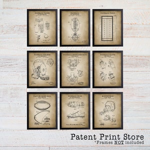 Vintage Football Patent Print Set. Football Art Prints. Sports Decor. Football Nursery Decor. Football Bedroom Decor. Football Gifts. 217