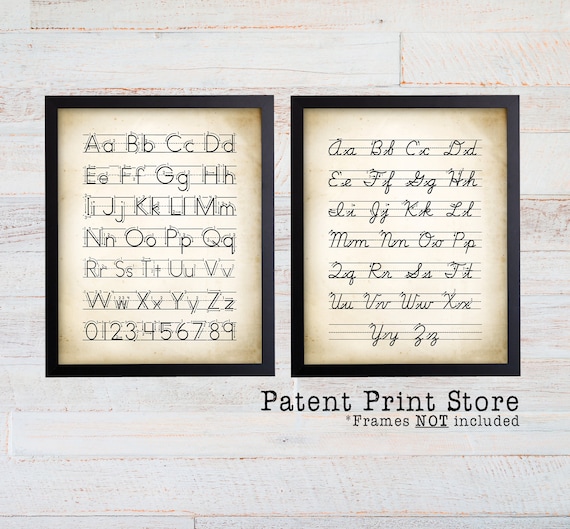Alphabet Chart Print. Childrens Room Wall Art Print. Alphabet Poster. Playroom Art. Childrens Room Gift Idea. Typography Art Print. 267