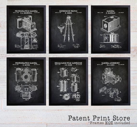 Vintage Photography Patent Print Set. Camera Patent Prints. Photography Art Prints. Camera Prints. Photography Prints. Photography Art. 283