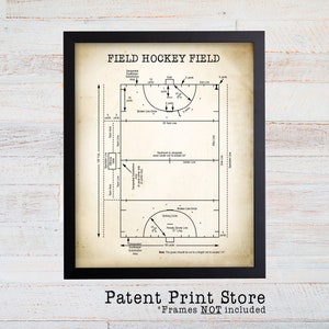 Field Hockey Field Diagram. Field Hockey Patent Print. Field Hockey ...
