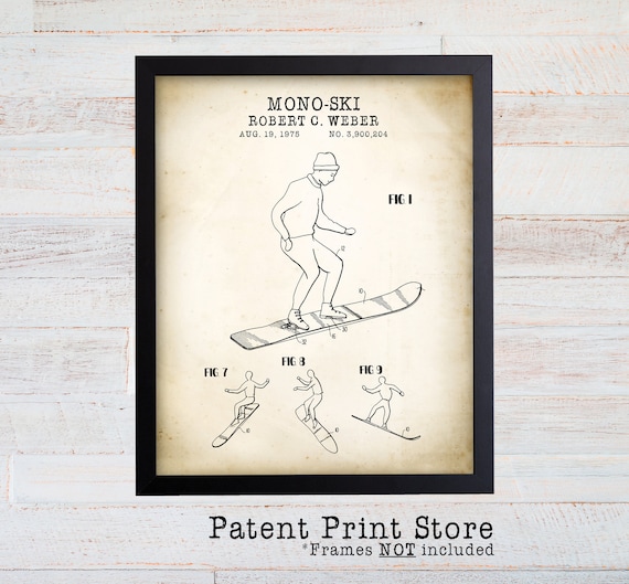Snowboarding Art. Snowboard Poster. Snowboard Patent Art. Snowboard Art. Snowboarder Gift. Snowboarding Patent Wall Art. Snowboard Decor.
