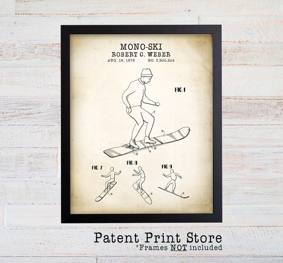 Snowboarding Art. Snowboard Poster. Snowboard Patent Art. Snowboard Art. Snowboarder Gift. Snowboarding Patent Wall Art. Snowboard Decor.