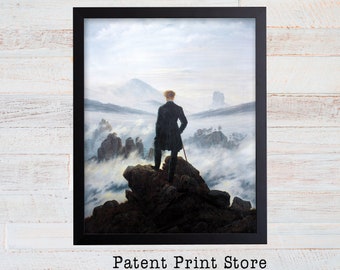 Wanderer Above the Sea of Fog Print, Friedrich, Coastal Wall Art