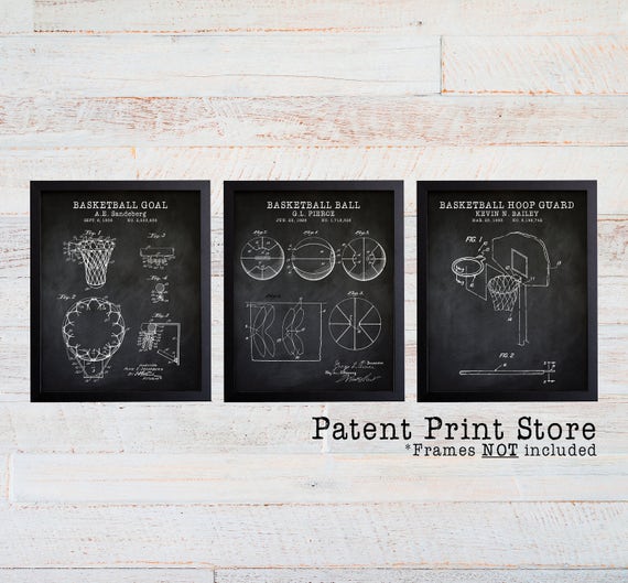 Basketball Patent Prints. Basketball Patent Art. Basketball Wall Art. Boy Nursery. Boy Bedroom. Basketball Gift. Basketball Coach Gift.