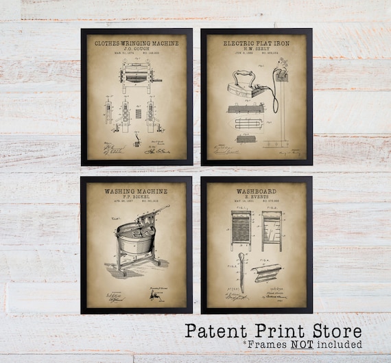 Laundry Room Patent Art Prints. Laundry Room Sign. Laundry Room Art. Patent Prints. Laundry Room Decor. Laundry Room Prints. 209