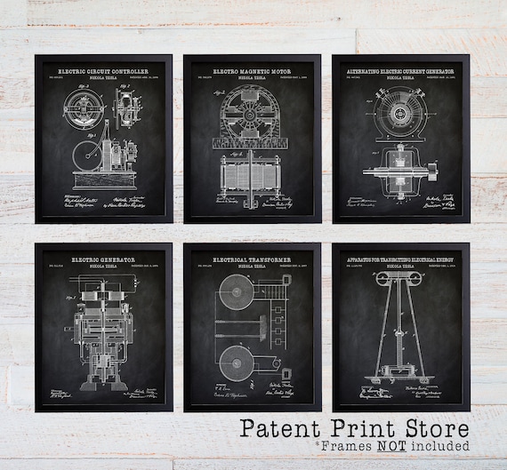 Nikola Tesla Patent. Nikola Tesla Patent Art. Tesla Print. Engineering. Engineer Gifts. Nikola Tesla Art. Nikola Tesla Poster. Tesla Coil.
